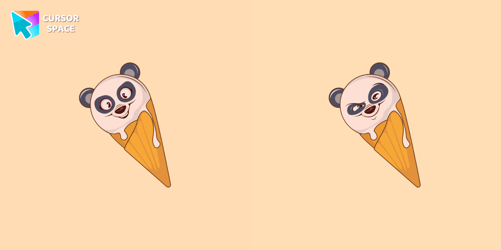 Panda Ice Cream cursor cursor pack